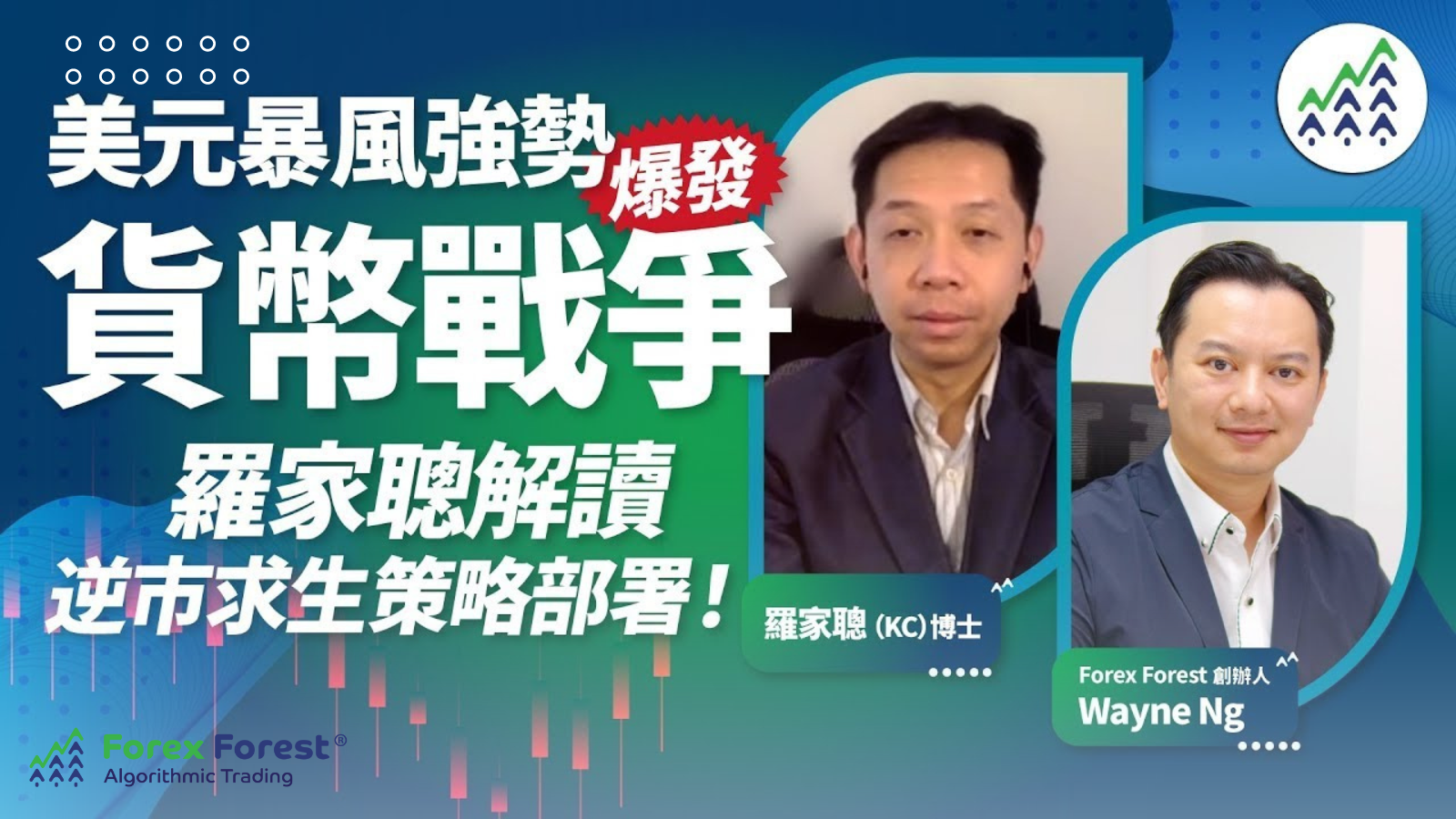 羅家聰博士與Forex Forest創辦人Wayne Sir討論貨幣戰爭及AI自動程式交易於投資市場的角色